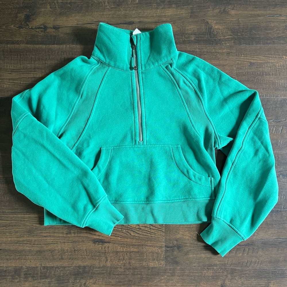 Women's Lululemon Half-Zip Scuba Cascadia Green
